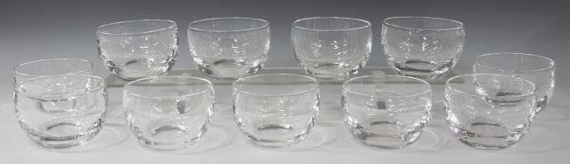 Appraisal: lot of Steuben colorless leaded art glass bowls mid th