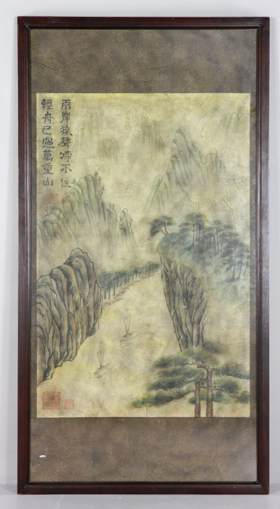 Appraisal: - Chinese Scroll Painting Scroll painting of landscape China ''