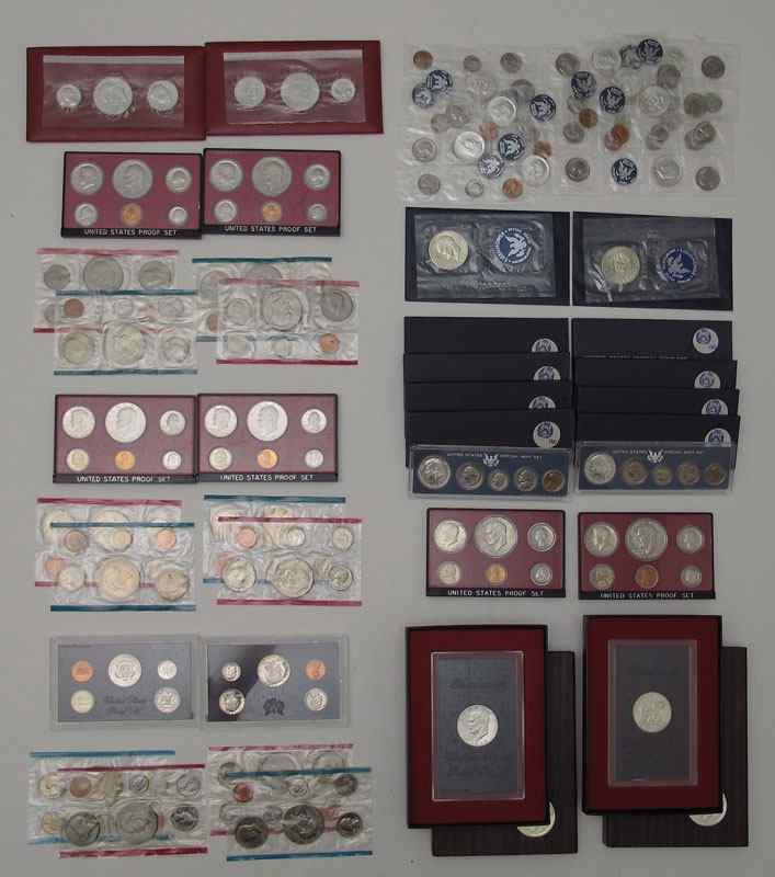 Appraisal: COLLECTION OF US COINS PROOF SETS Approx sets to include