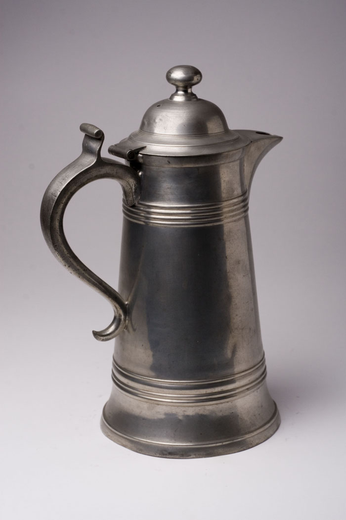 Appraisal: PEWTER FLAGON ATTRIBUTED ISRAEL TRASK - Beverly Massachusetts circa -