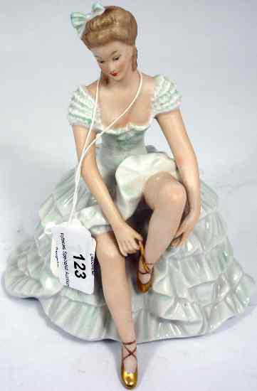 Appraisal: Wallendorf Figure of a Seated Ballerina Tying Her Shoe Height