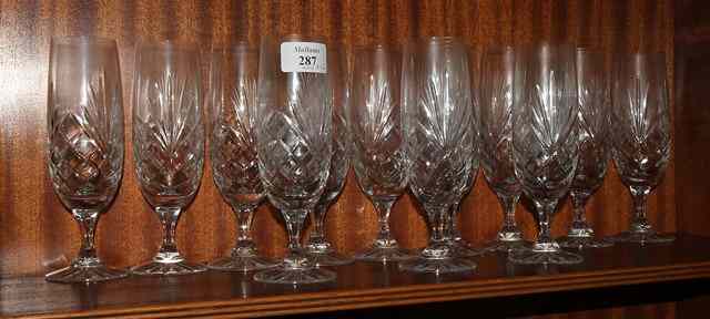 Appraisal: A SET OF TWELVE CHAMPAGNE FLUTES high