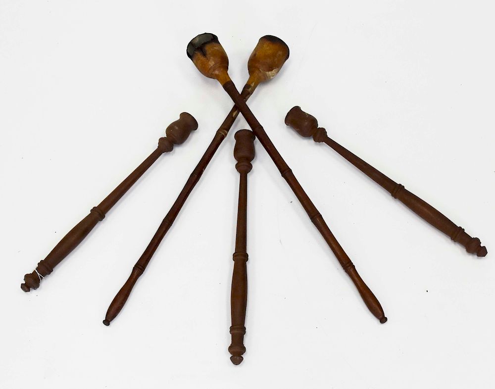 Appraisal: IOOF Wooden Ceremonial Torches IOOF Wooden Ceremonial Torches Items measure