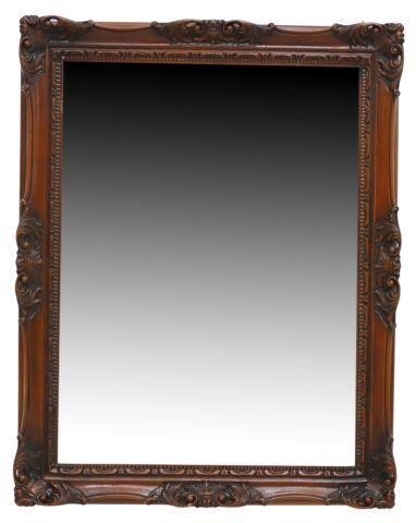 Appraisal: Decorative wall mirror th c mahogany frame with rocaille surround