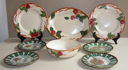 Appraisal: Artist Title Apple Franciscan ware set including bowl plates and