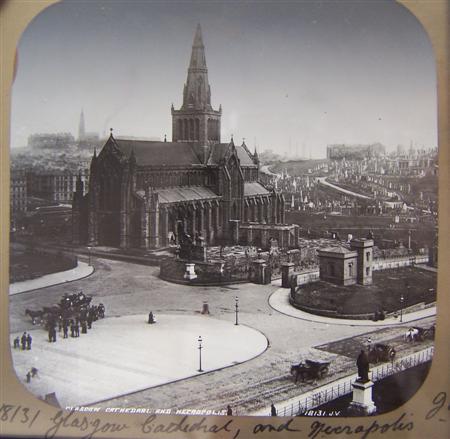 Appraisal: Glass slides-- Glasgow Stirling Linlithgow Falkland Palace Kelso glass slides