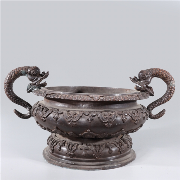 Appraisal: Large and elaborate Chinese bronze metal basin with intricate designs