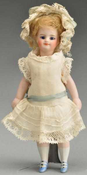 Appraisal: French All Bisque Mignonnette Child Doll Description Sweet smiling face