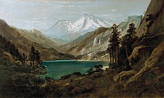 Appraisal: William Keith Mount Shasta from Castle Lakeoil on canvas x