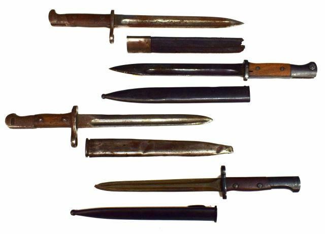 Appraisal: lot of Military bayonets Turkish M marked at the ricasso