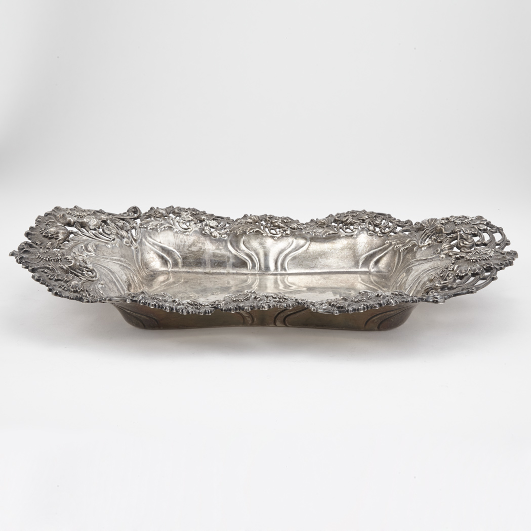 Appraisal: Dominick Haff Sterling Silver Tray Circa Of shaped rectangular form