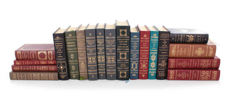 Appraisal: Leatherbound books The Legal Classics Library Collection Beccaria Cesare Bonesana