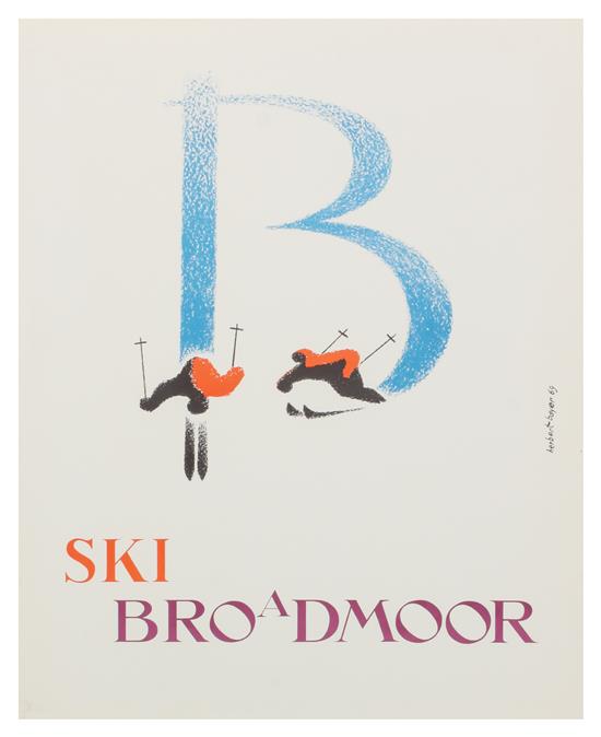 Appraisal: Sale Lot Ski Broadmoor Poster Herbert Bayer x inches foxing