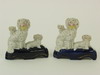 Appraisal: PAIR STAFFORDSHIRE FIGURES - Early triple groups of dogs x