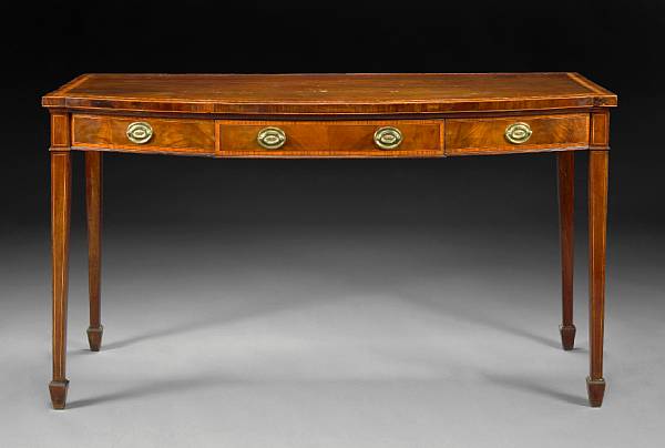 Appraisal: A George III satinwood inlaid mahogany serving table fourth quarter