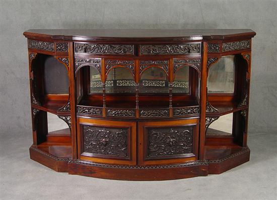 Appraisal: Mahogany Sideboard Circa Two drawers above beveled mirror backsplash with