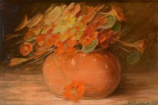 Appraisal: Adelia Armstrong Lutz floral still life Adelia Armstong Lutz American