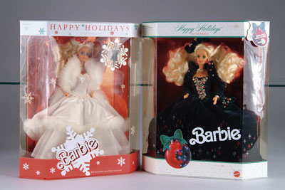 Appraisal: LOT OF HOLIDAY BARBIES IN ORIGINAL BOXES Lot includes Holiday