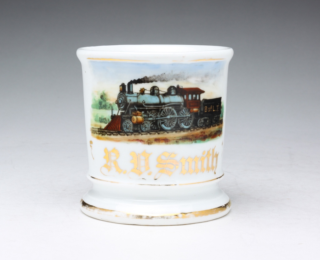 Appraisal: Late th century German porcelain mug decorated by J B