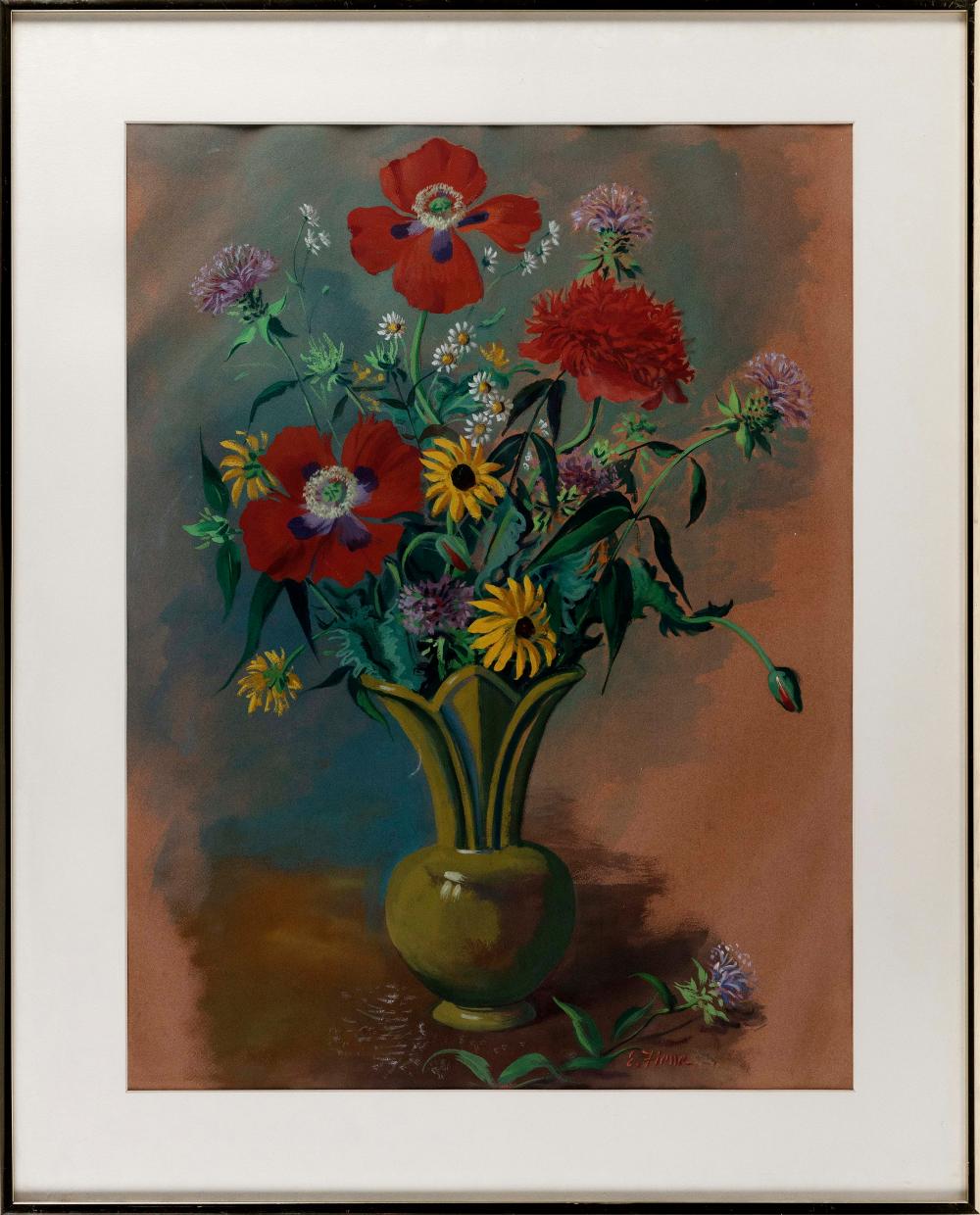 Appraisal: ERNEST FIENE NEW YORK GERMANY - STILL LIFE OF POPPIES