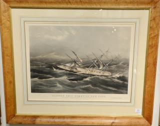 Appraisal: Nathaniel Currier hand colored lithograph Clipper Ship Comet of New