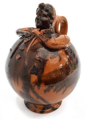 Appraisal: Mexican glazed figural 'Gordito' pulque pitcher modeled as a man