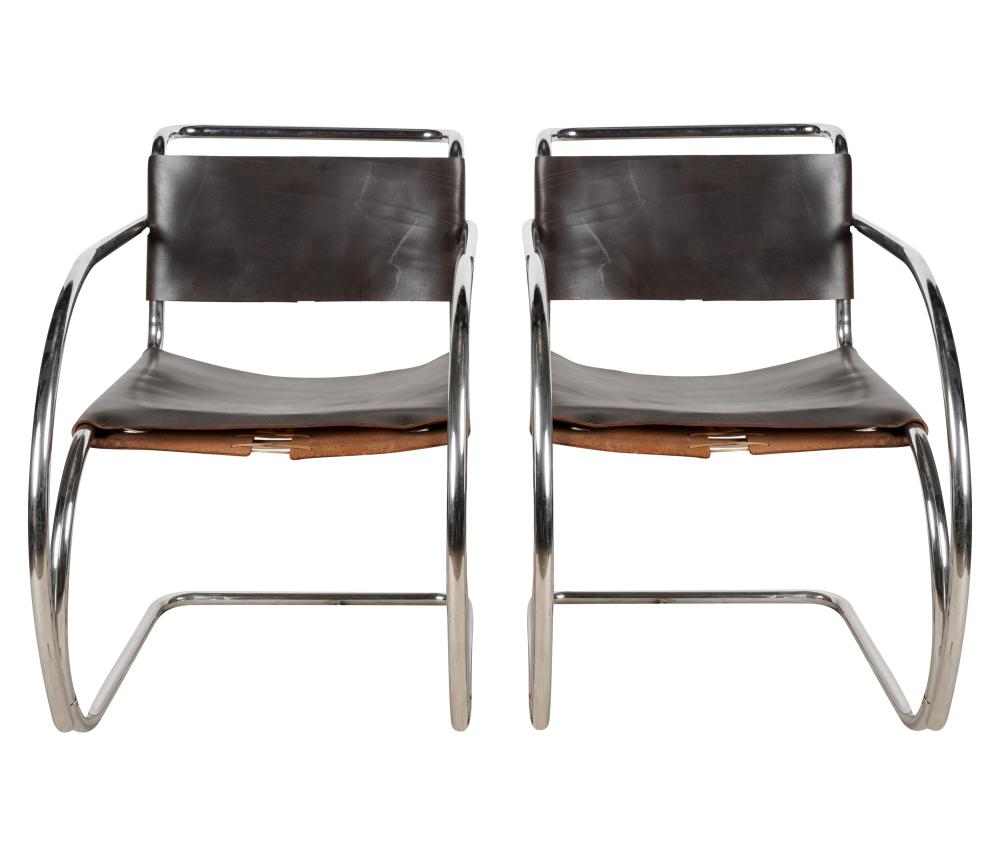 Appraisal: STYLE OF MIES VAN DER ROHE KNOLL MR CHAIRSchromed style