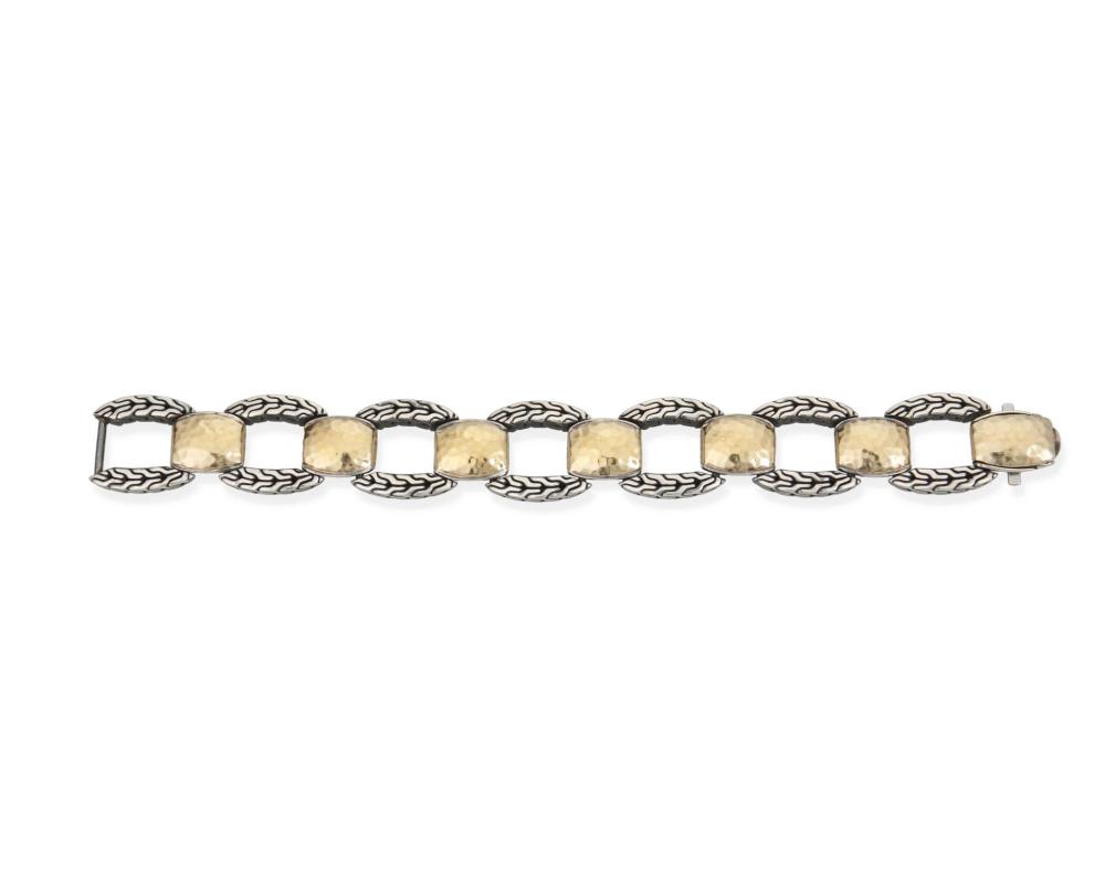 Appraisal: A JOHN HARDY SILVER AND GOLD BRACELETA John Hardy silver