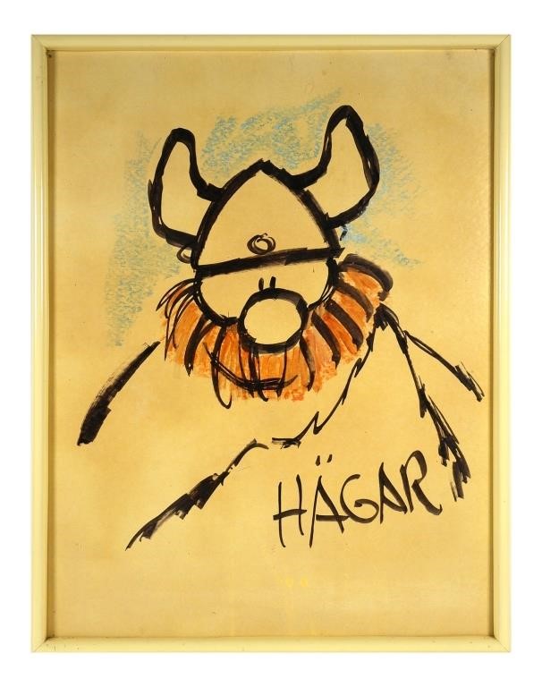 Appraisal: Original drawing of Hagar the Horrible by the comic strip