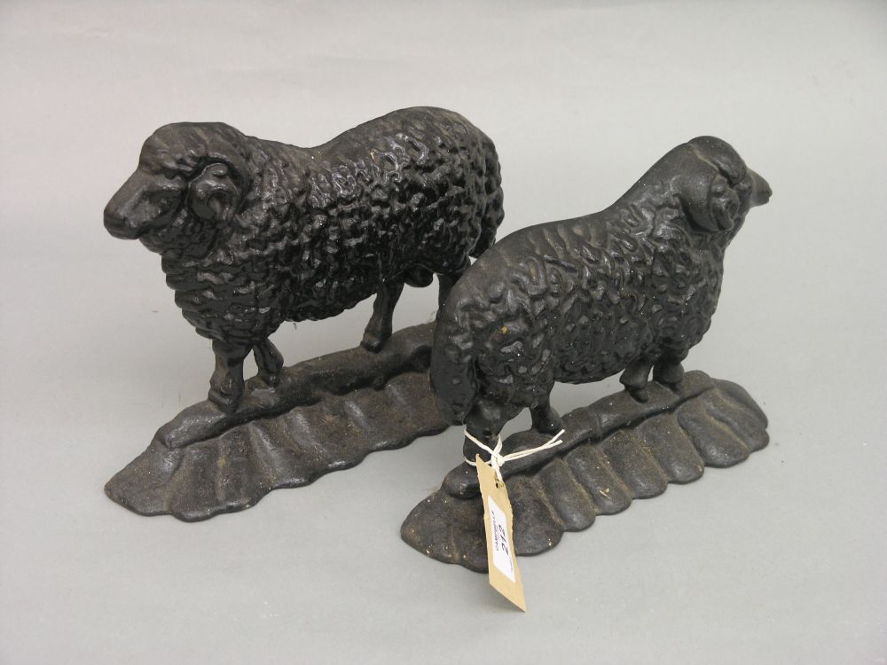 Appraisal: A pair of Victorian cast iron door stops each in