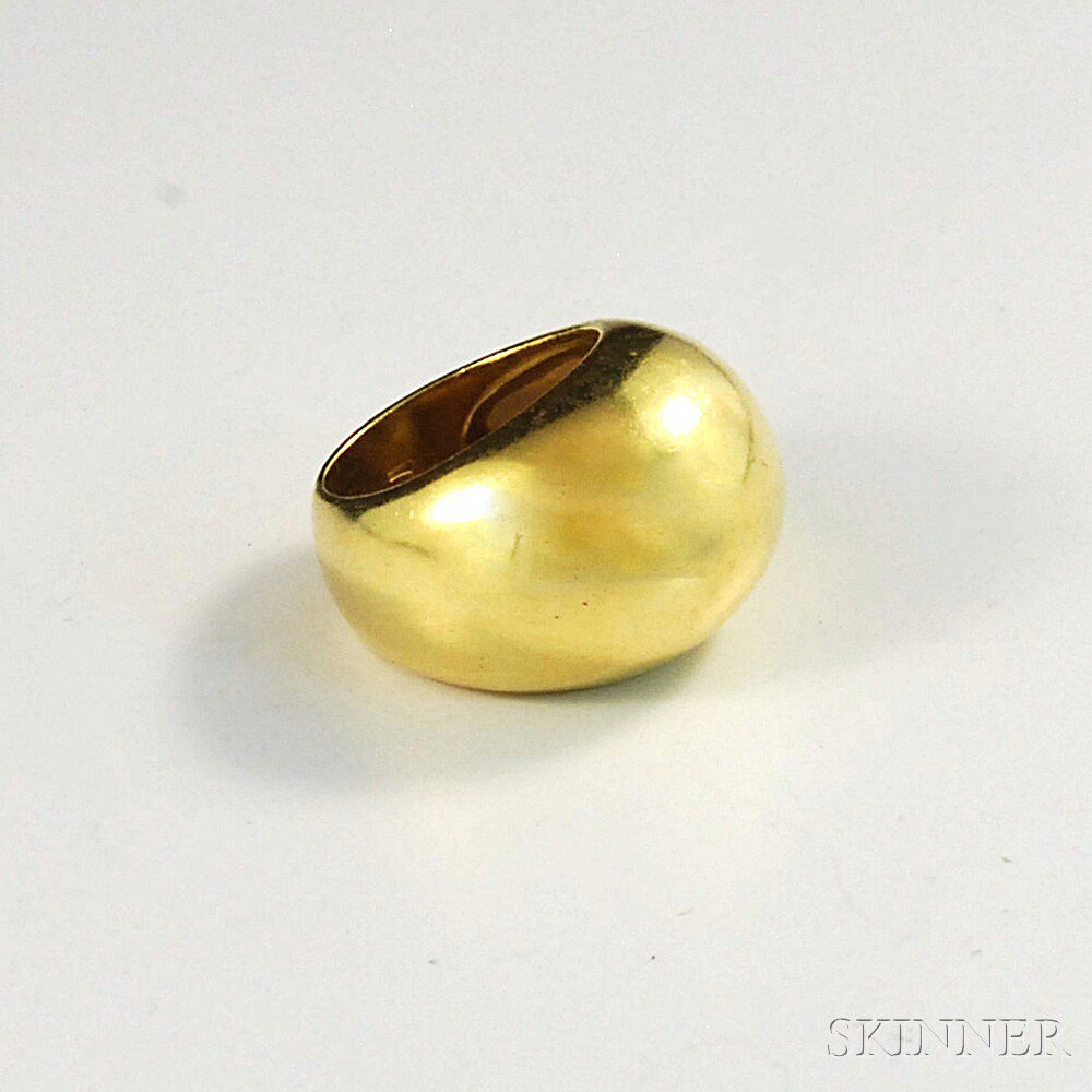 Appraisal: kt Gold Dome Ring size total dwt Estimate - The