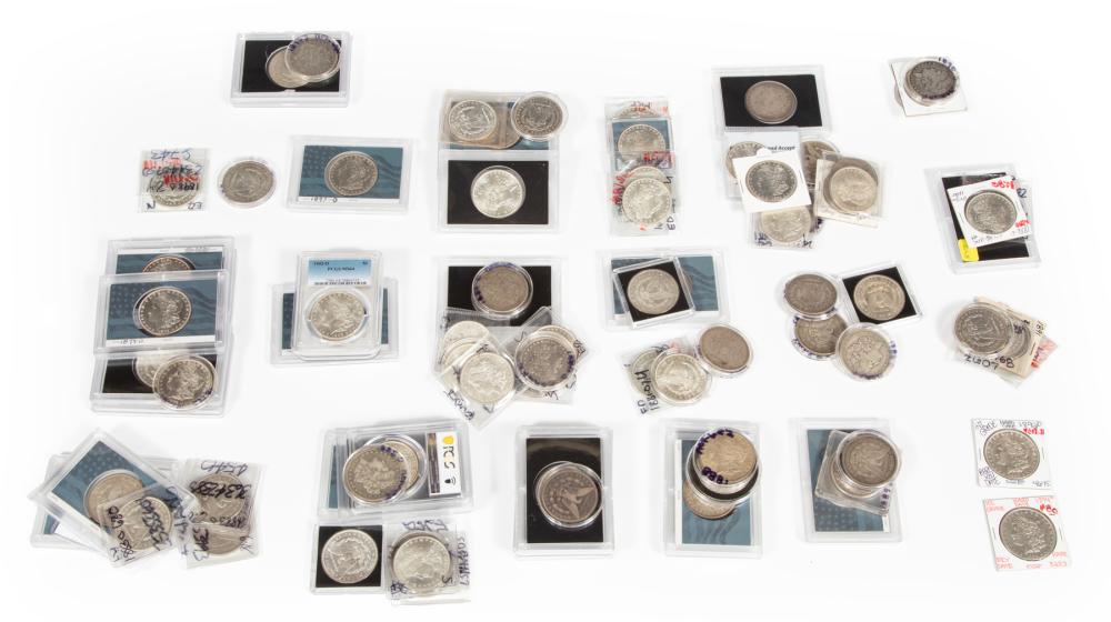 Appraisal: COLLECTION OF MORGAN SILVER DOLLARSCollection of Morgan Silver Dollars various