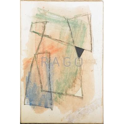 Appraisal: Hans Richter German - Untitled Mixed media on paper mounted