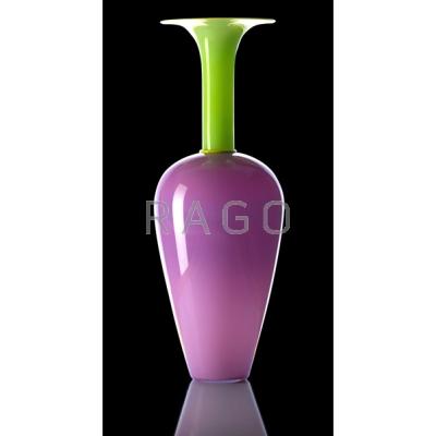 Appraisal: DANTE MARIONI b Large blown glass Whopper vase lilac and