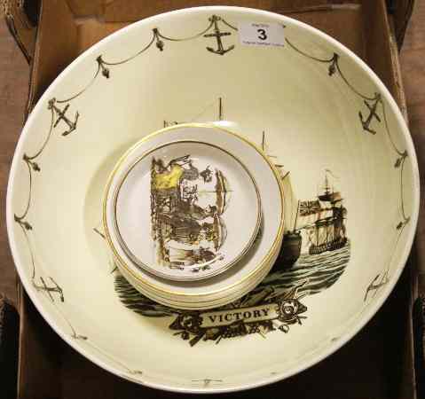 Appraisal: A Large Shand Kidd Pottery Bowl HMS Victory and Various