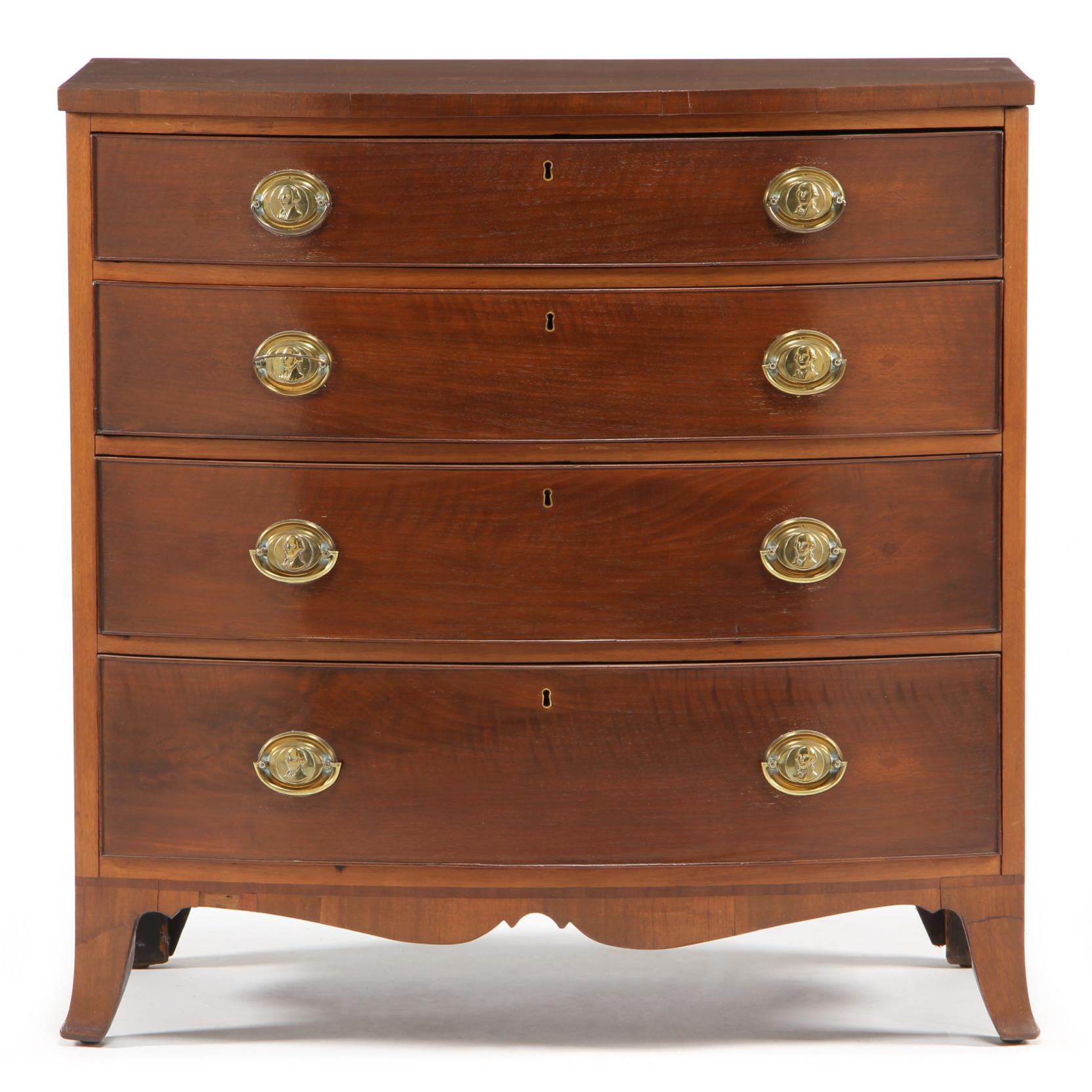 Appraisal: New England Federal Chest of Drawers circa mahogany and mahogany