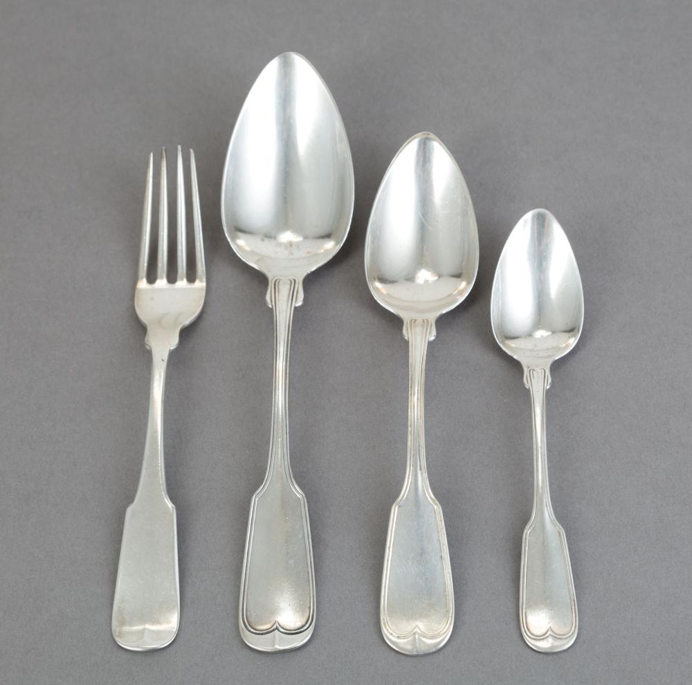 Appraisal: Good Group of Alabama Coin Silver Flatware Lewis Owen Montgomery