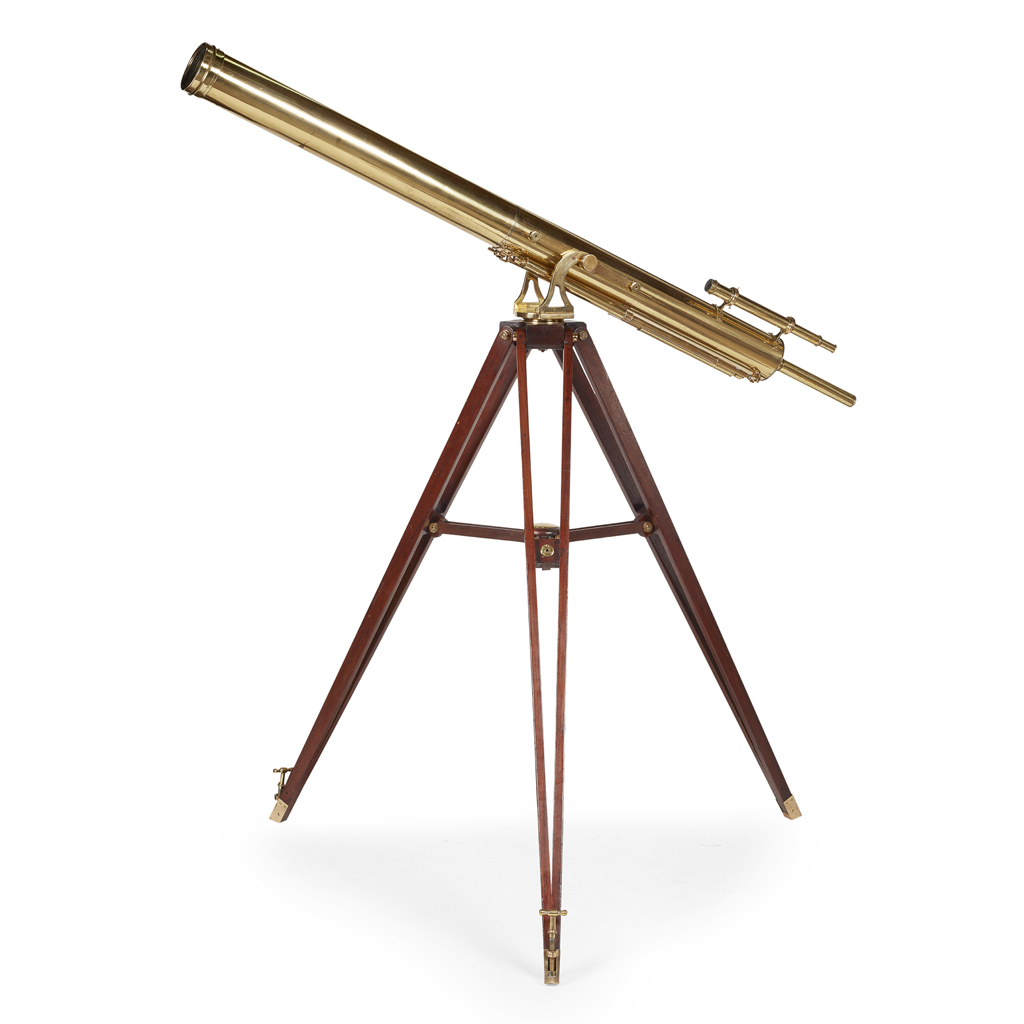 Appraisal: -INCH BRASS TELESCOPE ON STAND WILLIAM WRAY LONDON LATE TH