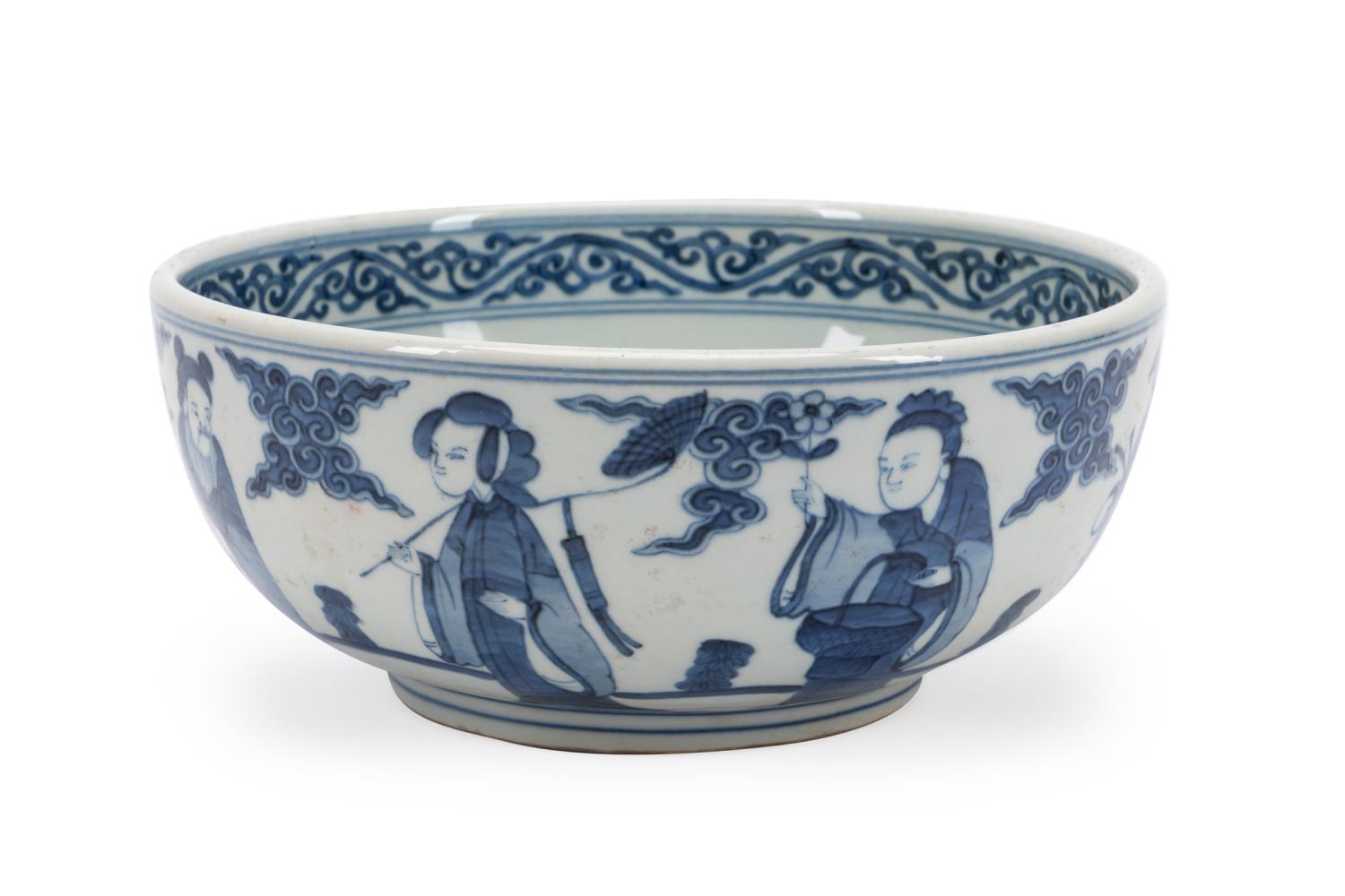 Appraisal: CHINESE MING STYLE BLUE AND WHITE BOWL Chinese Ming style