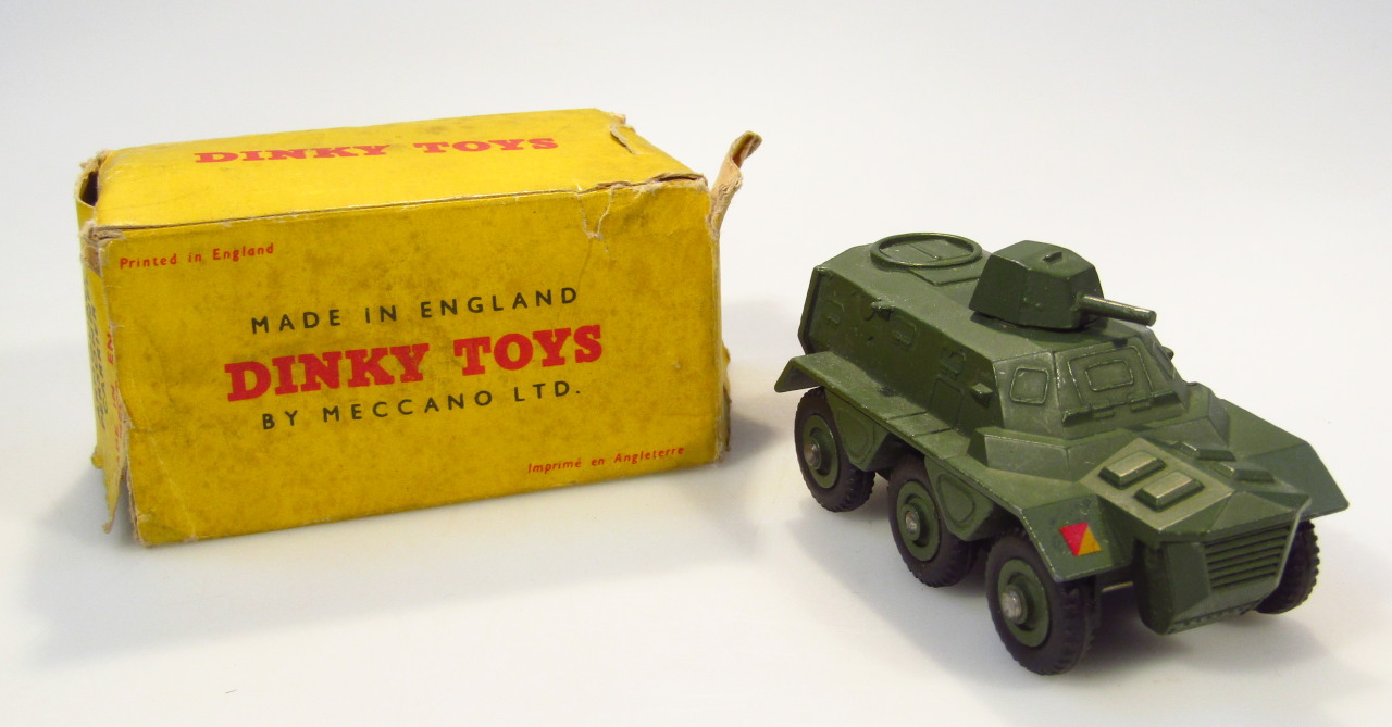 Appraisal: A Dinky Toys die-cast Army Personnel Carrier in green cm