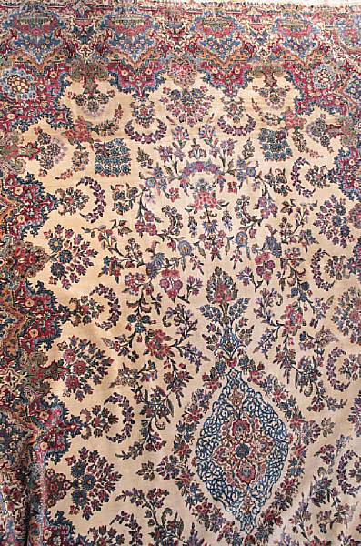 Appraisal: A Kerman carpet size approximately ft in x ft in