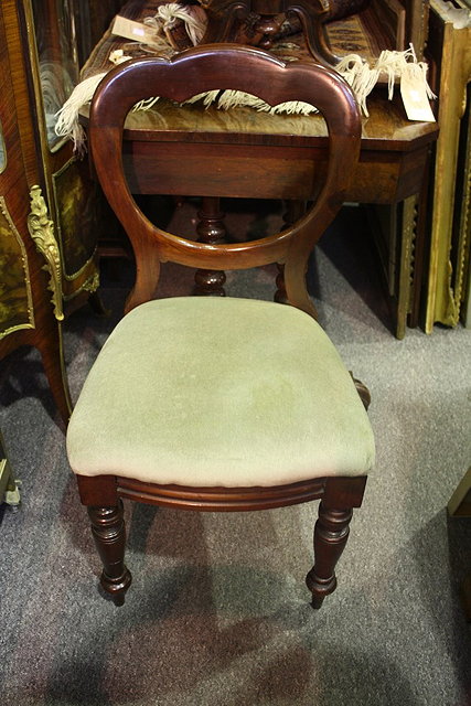 Appraisal: A SET OF SIX VICTORIAN MAHOGANY BALLOON BACK DINING CHAIRS