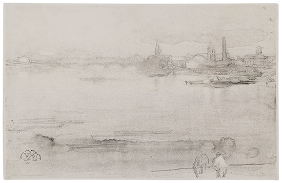 Appraisal: JAMES A M WHISTLER Early Morning Lithotint on cream wove