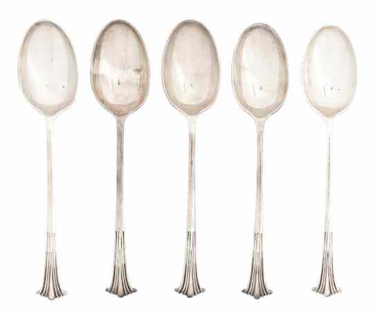 Appraisal: A Set of Twelve George VI Silver Teaspoons retailed by