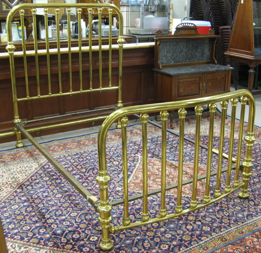 Appraisal: POST-VICTORIAN BRASS AND BRASSED METAL BED American early th century