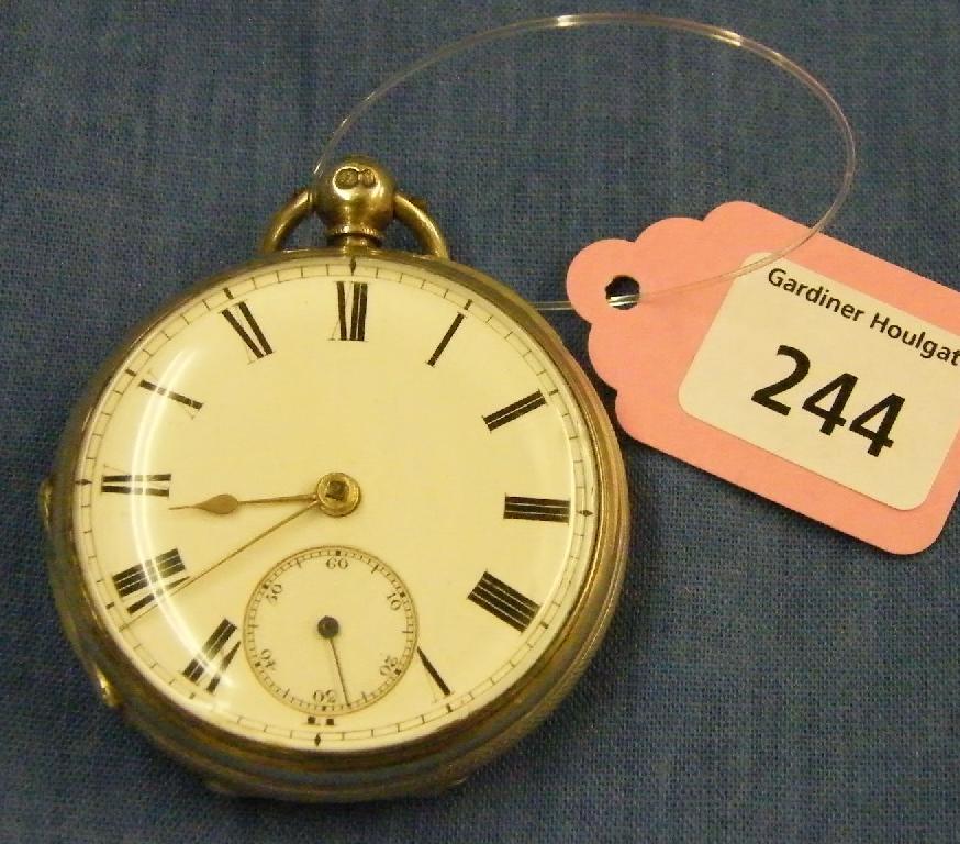 Appraisal: th century English silver fusee lever pocket watch hallmarked London