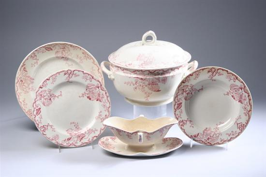 Appraisal: -PIECE KELLER GUERIN LUN VILLE IRONSTONE PARTIAL DINNER SERVICE late