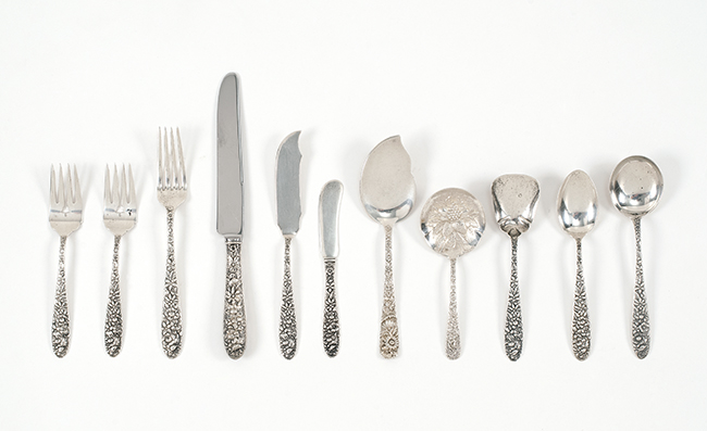 Appraisal: STERLING SILVER PARTIAL FLATWARE SET BY MANCHESTER SILVER COMPANY OF