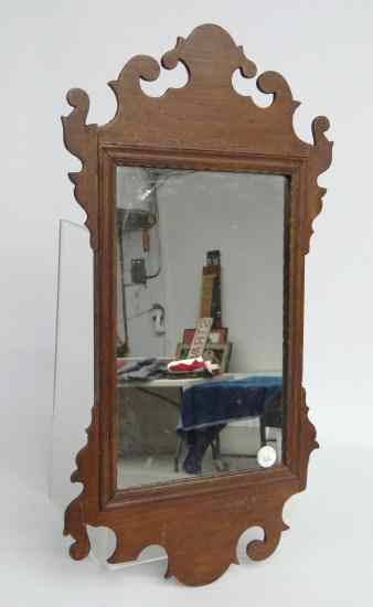 Appraisal: th c Chippendale mirror retaining original back board Losses ''