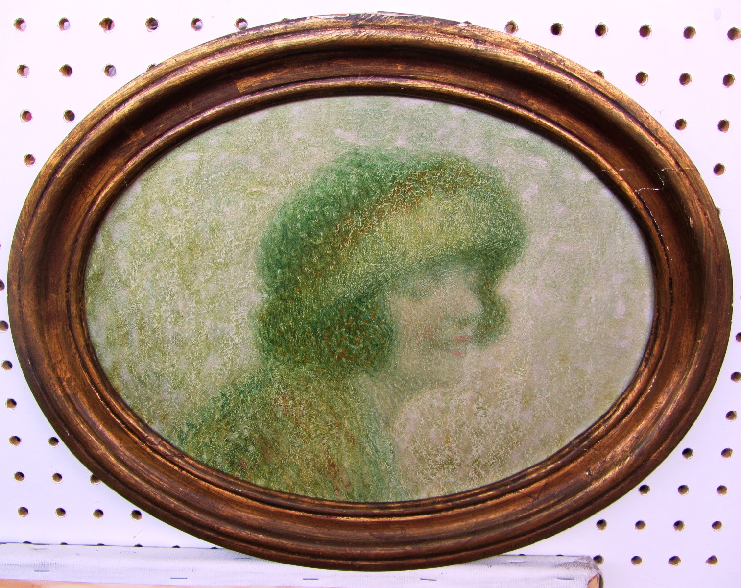 Appraisal: Lucien Boulier - A Parisian Beauty oil on board oval